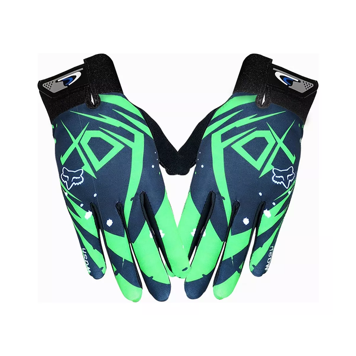 Guantes Ciclismo Bicicleta Montaña Ruta Mtb Almohadilla Gel Verde.
