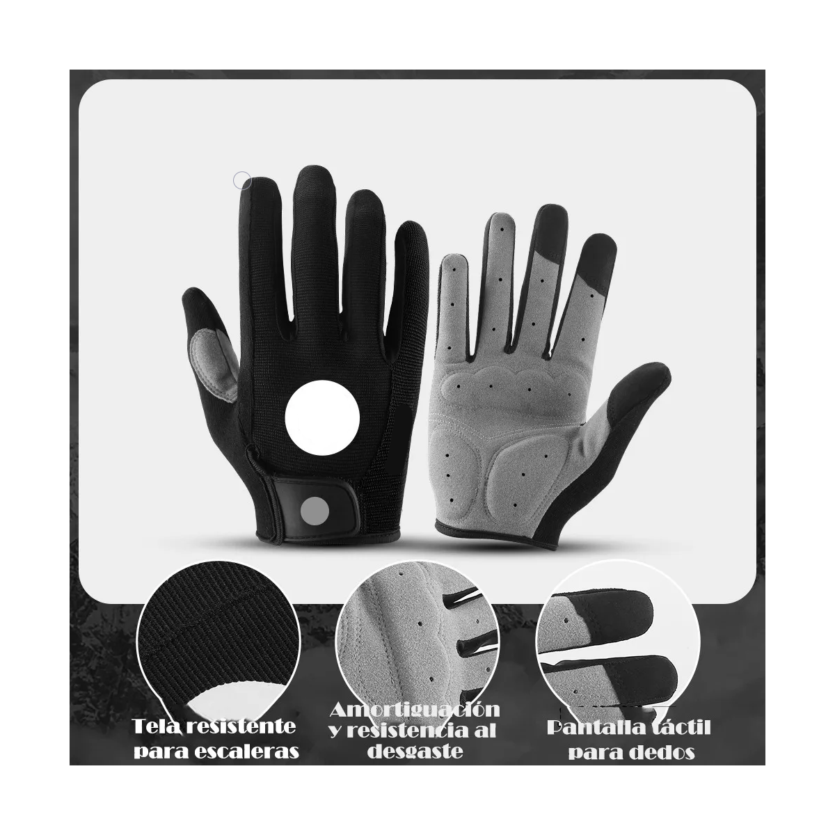 Guantes De Bicicleta Transpirables Con Pantalla De Choque G.