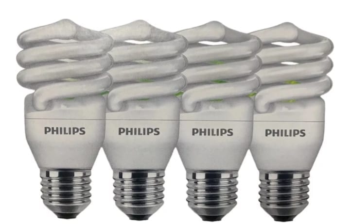 Foco Philips Mini Twister 13w Luz Blanca 4 Pack Luz Blanco .