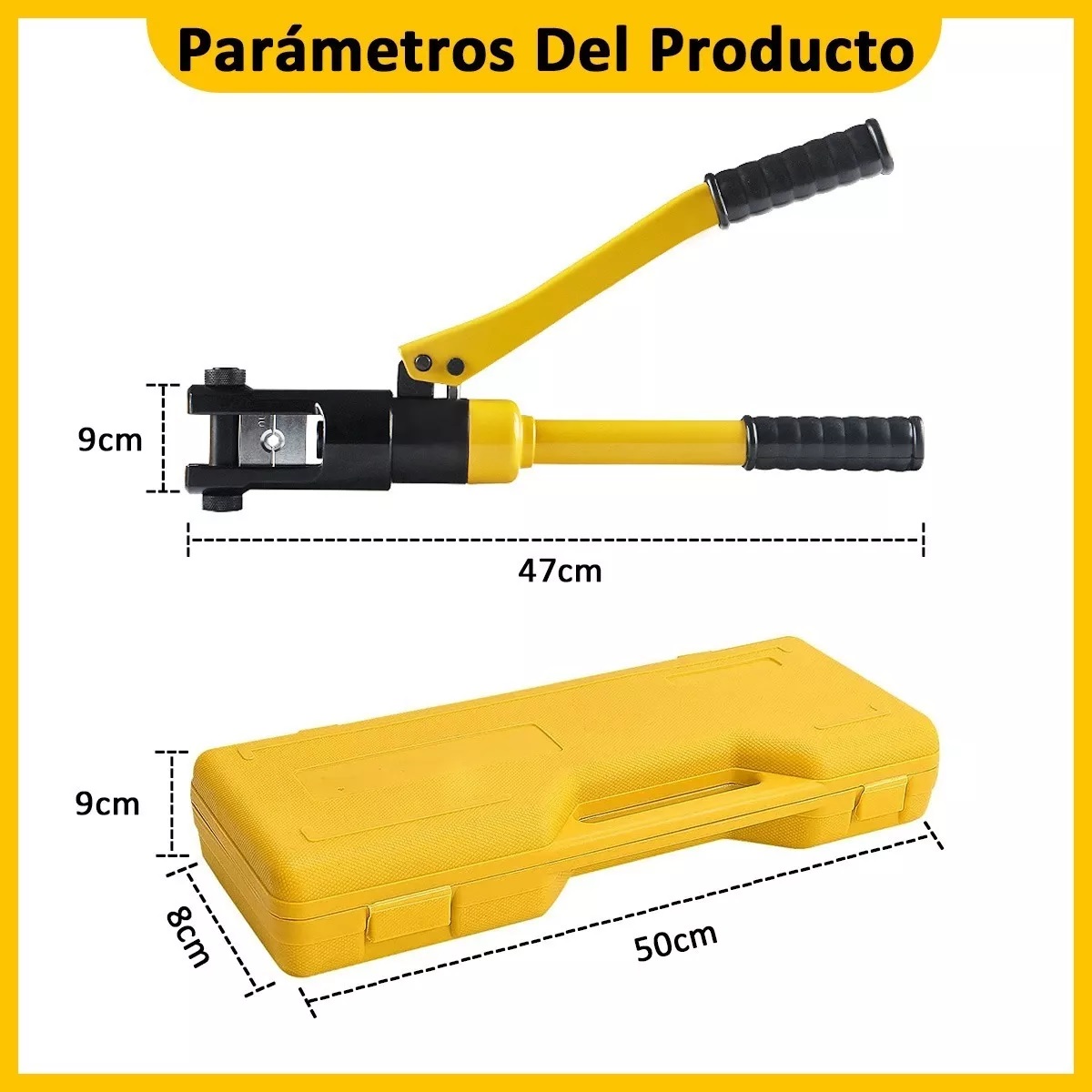 Herramienta Ponchadora Pinza Hidráulica Con 26 Pzas Dados 8mm-300mm.