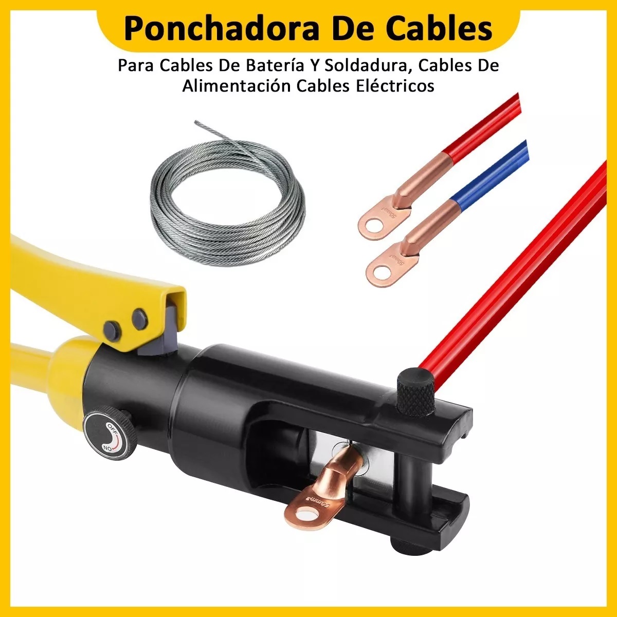 Herramienta Ponchadora Pinza Hidráulica Con 26 Pzas Dados 8mm-300mm.
