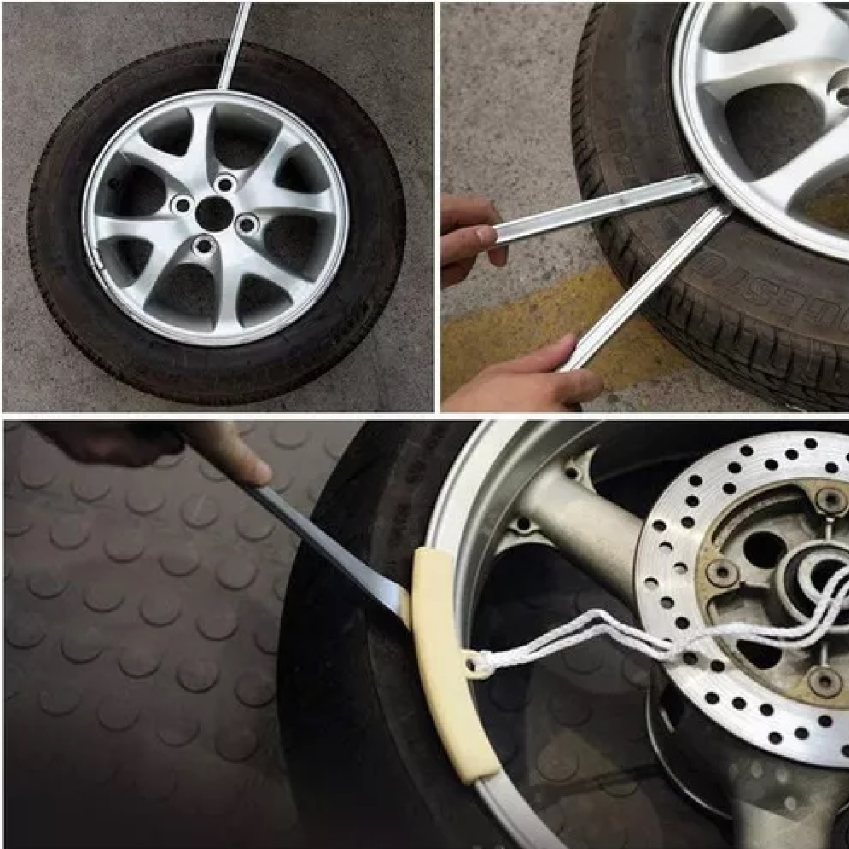 3 Pcs Espatulas 30/40cm Para Desmontar Llanta De Moto Auto.