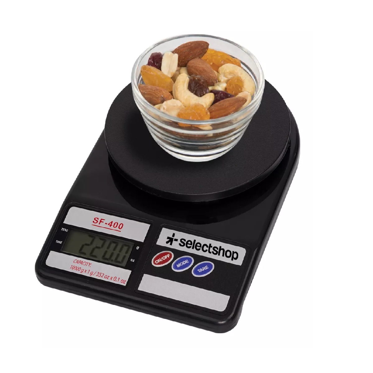 Báscula Cocina Digital Gramera Alimentos Alta Precisión 10kg Color Negro.