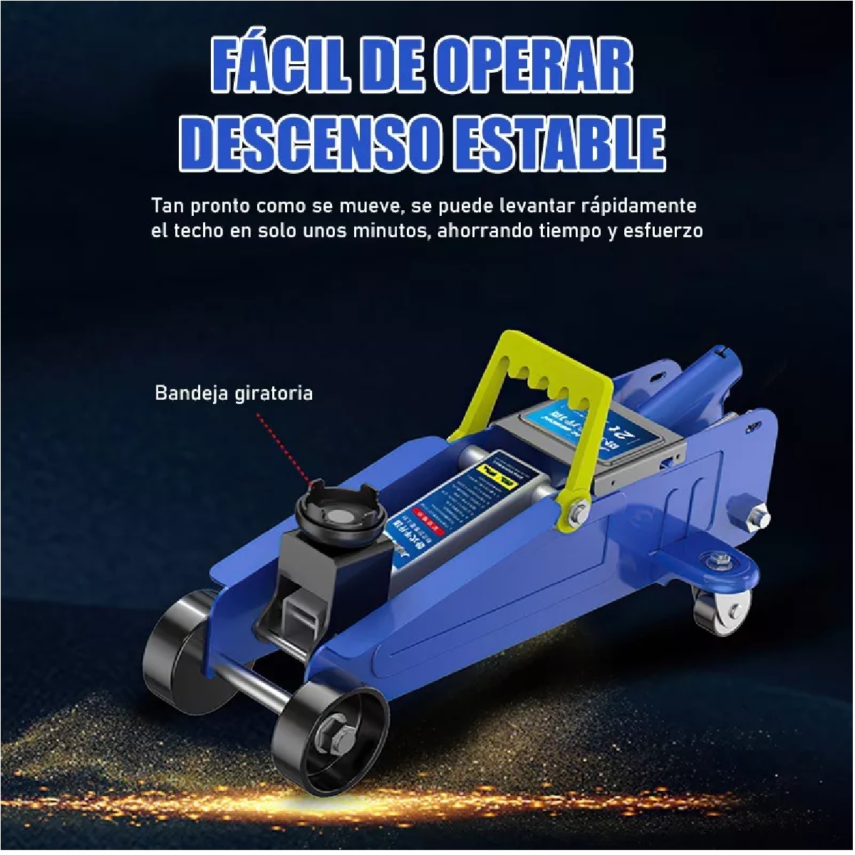 Gato Hidráulico Automotriz Portátil Tipo Gato De Patín, 2 T.