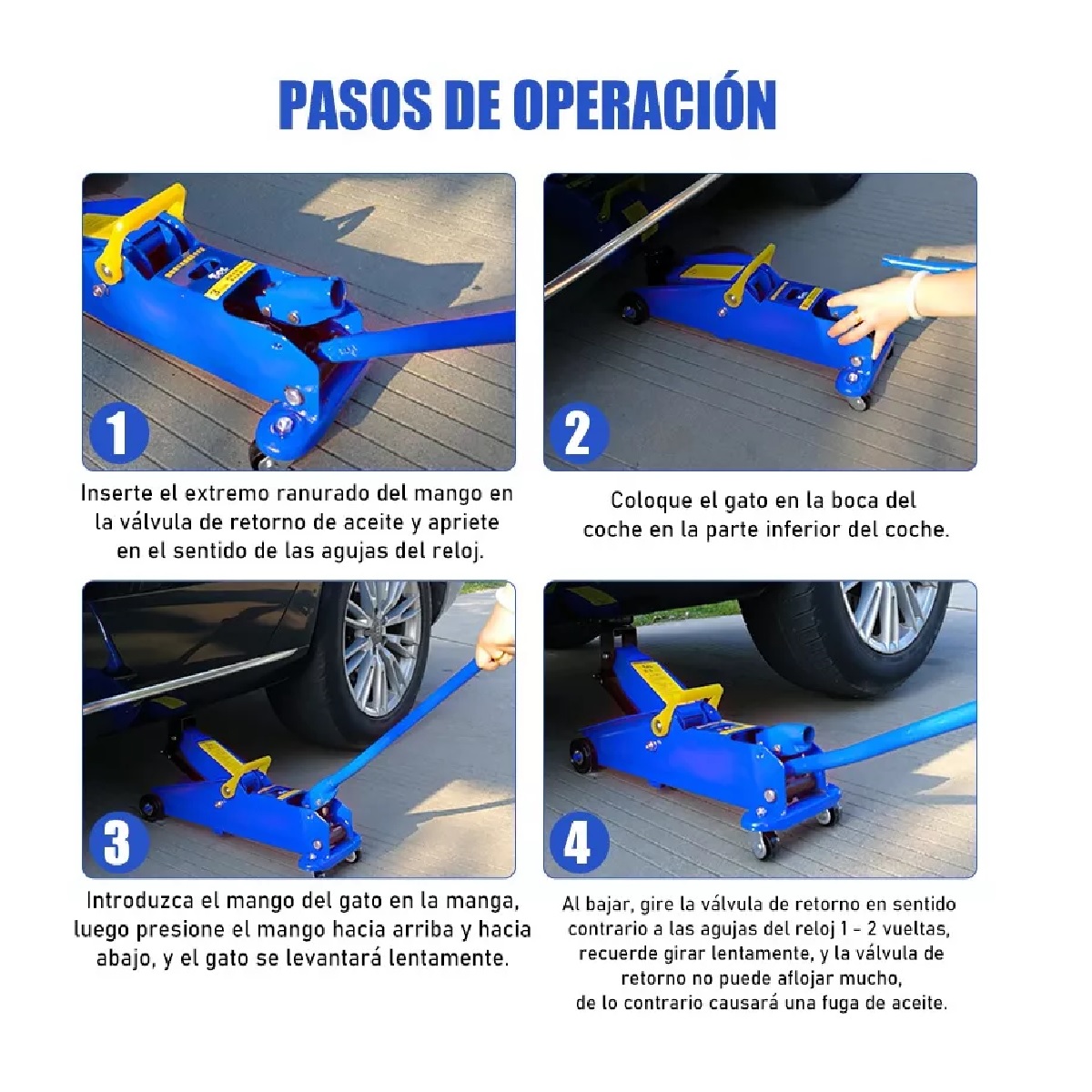 Gato Hidráulico Automotriz Portátil Tipo Gato De Patín, 2 T.