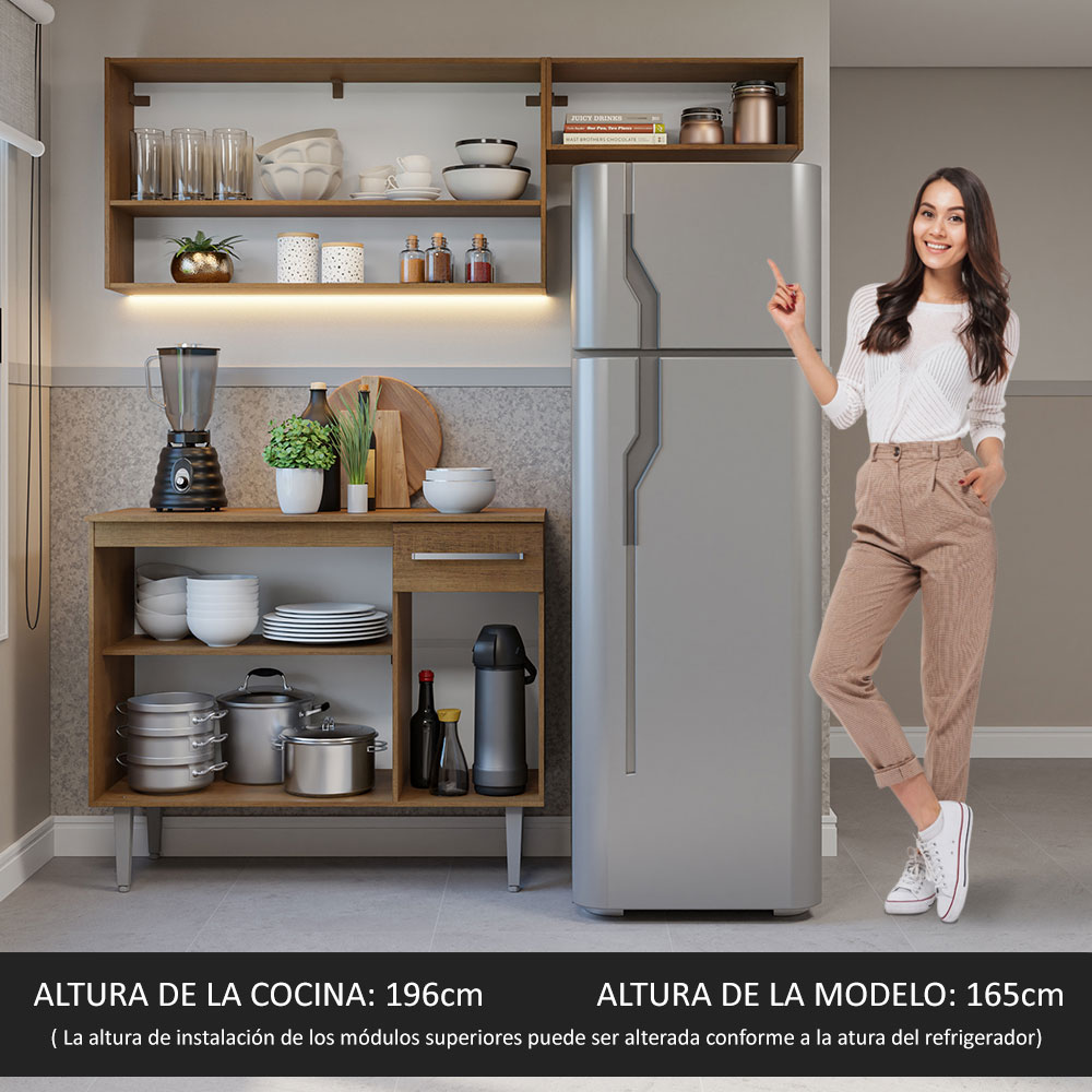 Cocina Integral Completa Modular Madesa Emilly 165cm MM.