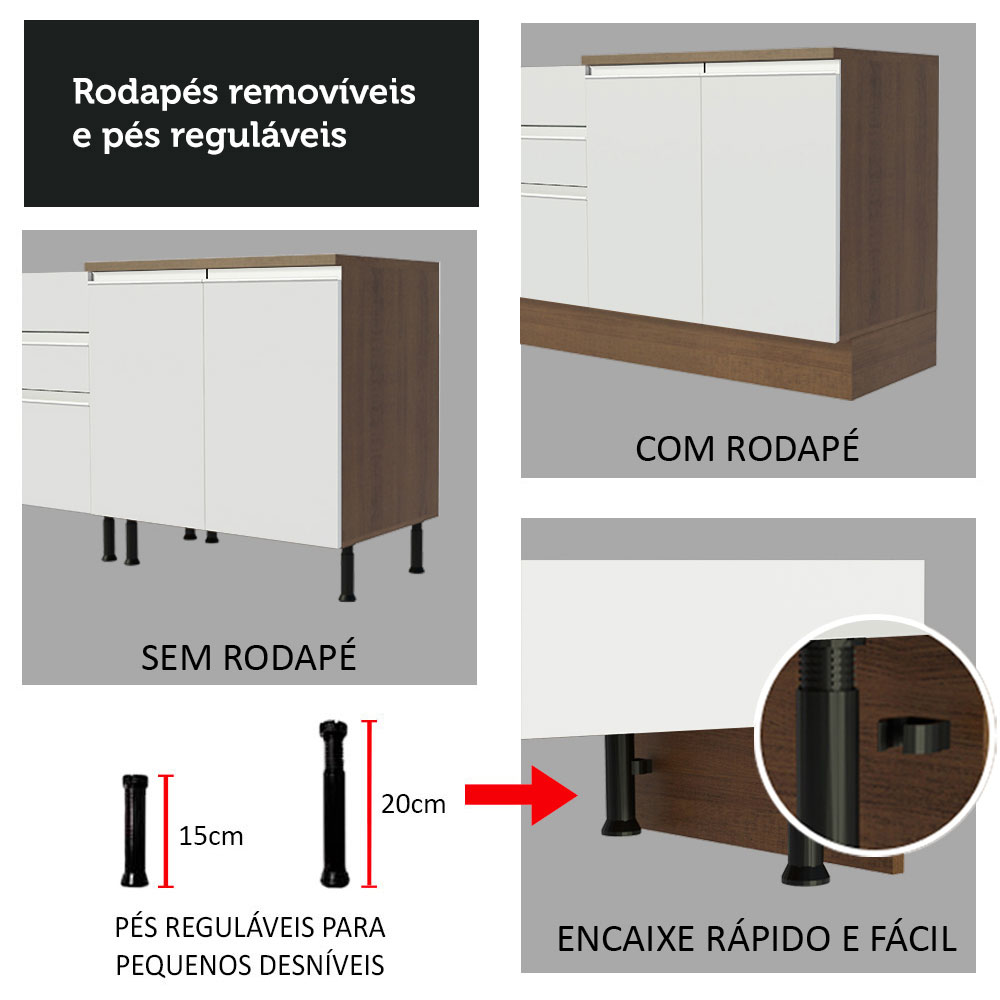 Cocina Integral Completa Modular Madesa Glamy 220cm BM.