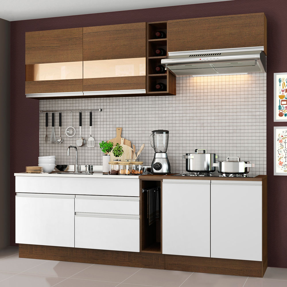 Cocina Integral Completa Modular Madesa Glamy 220cm BM.