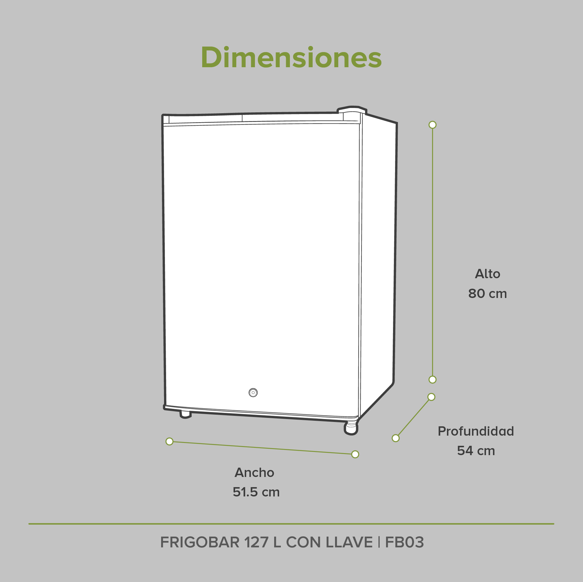 Frigobar Negro 4.5 Pies 127 Litros Con Llave Avera FB03