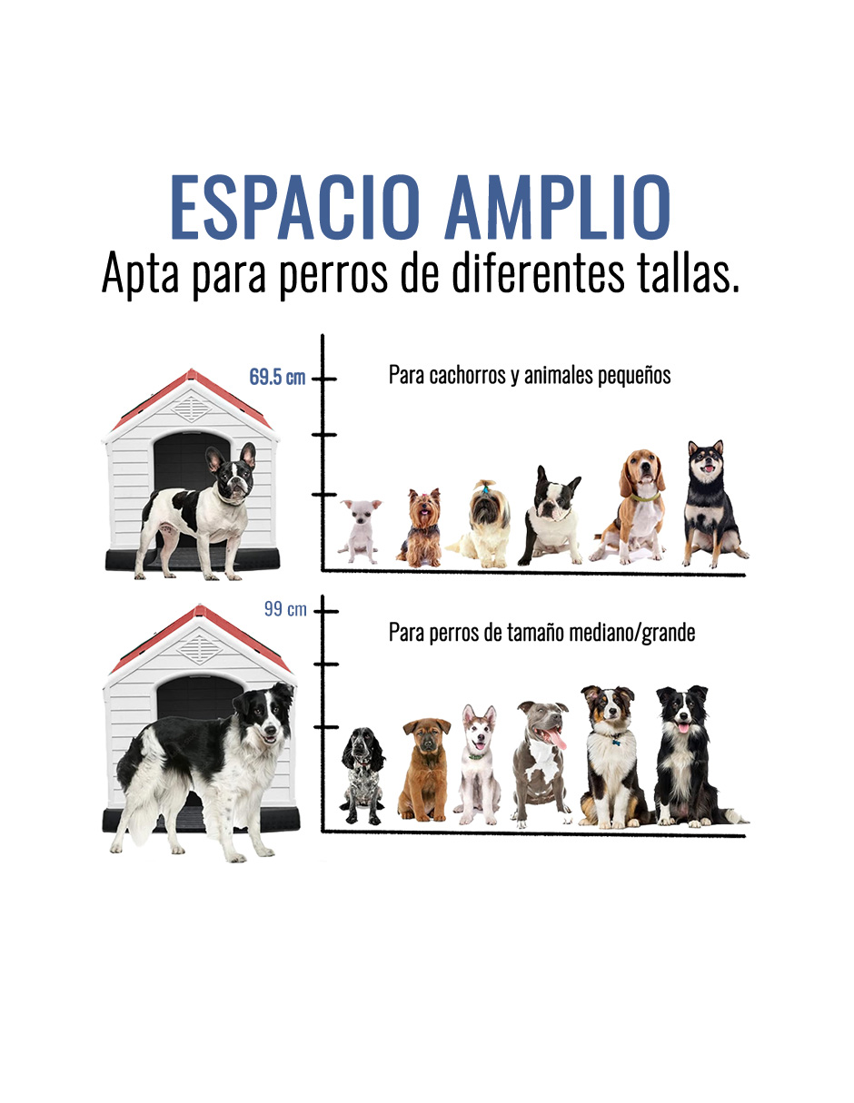 CASA DE PLÁSTICO EXTERIOR TÉRMICA ZEN PARA MASCOTAS RAZA CHICA ROJO.