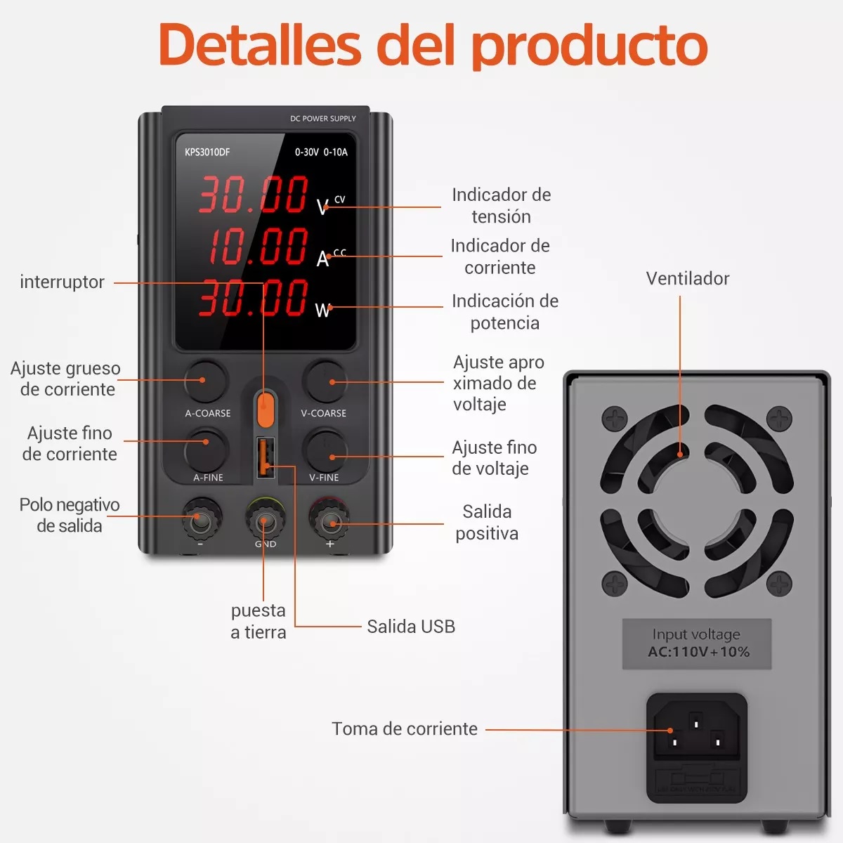 30v-10a 360w Fuente De Alimentación Regulable Laboratorio.
