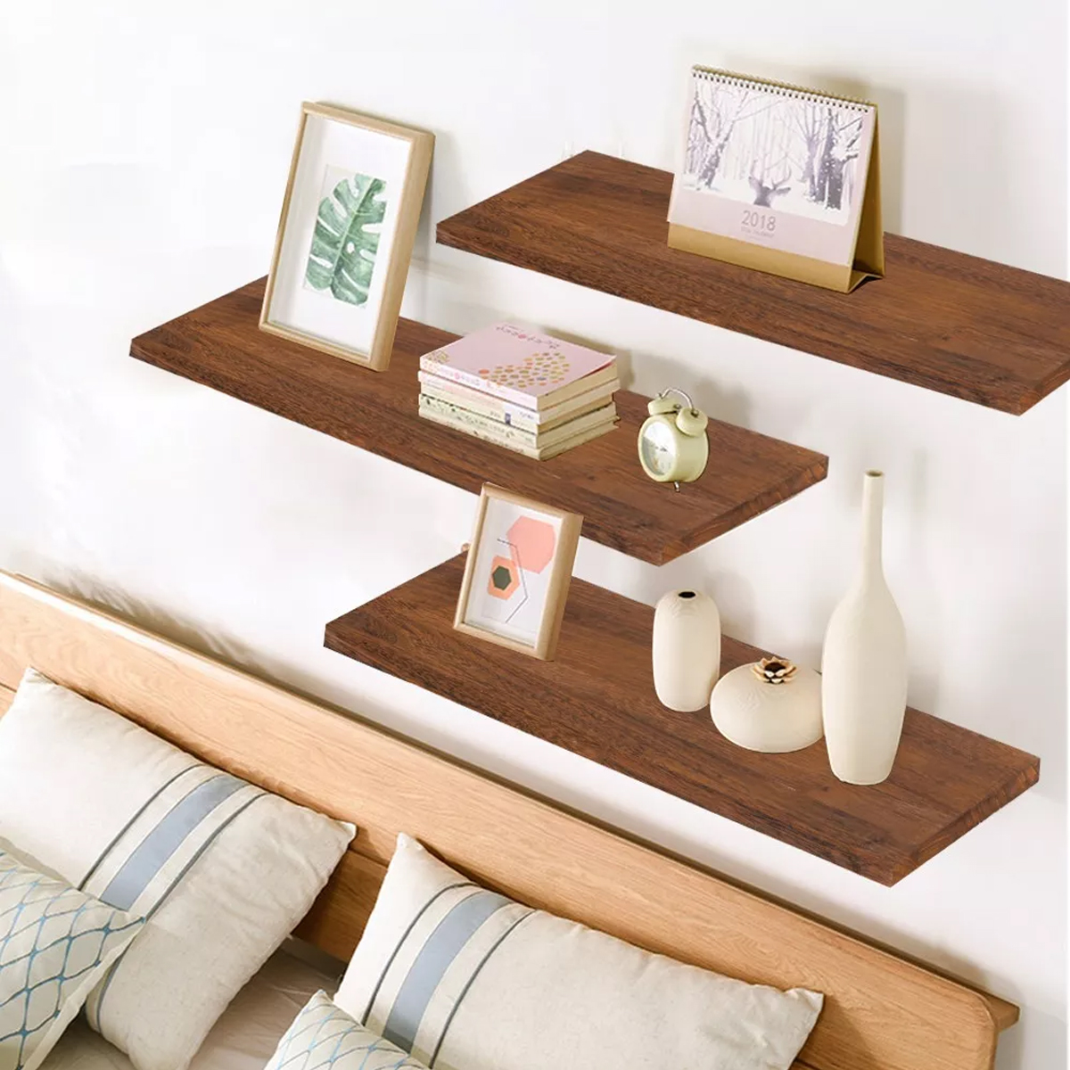 3 Repisa Flotante MDF de alta calidad  Oficina Cocina Baño Estantes.