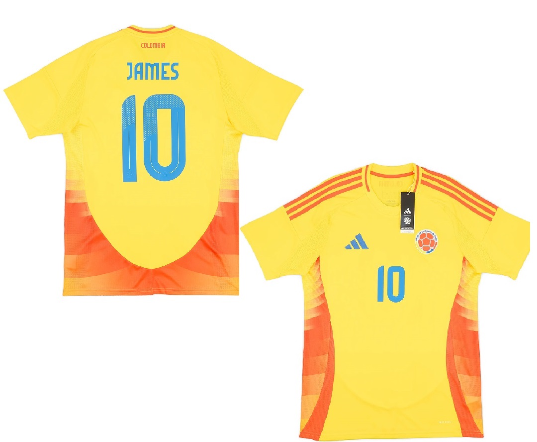Nuevo! Jersey Colombia 2024/2025 Titular Local Amarilla James Rodriguez 10 Talla S .