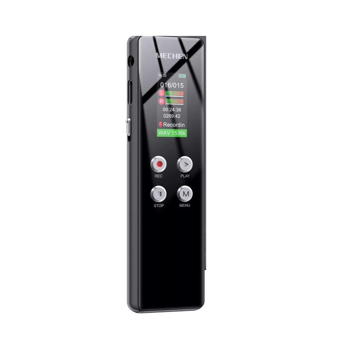 Grabadora De Voz Reducción Del Ruido Portatil Mp3 Hifi 64gb.