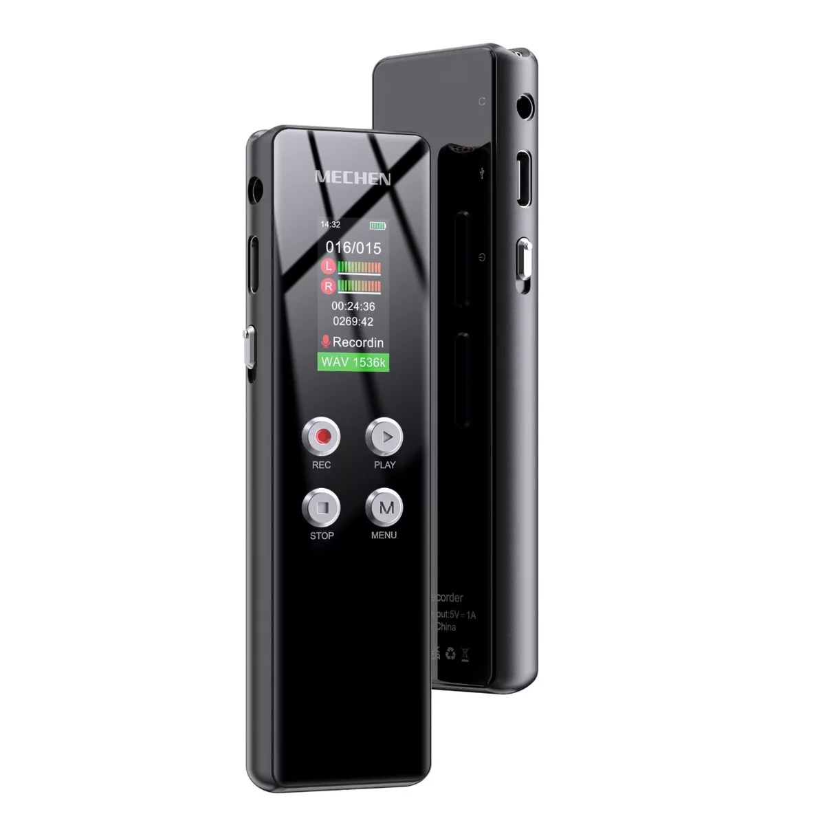 Grabadora De Voz Reducción Del Ruido Portatil Mp3 Hifi 64gb.