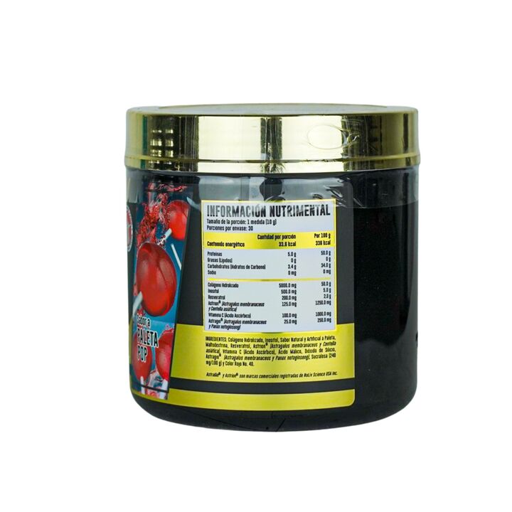 Advance Nutrition | Colágeno con Astragin® + Astrion con Resveratrol, Inostitol, y Vitamina C | Paleta pop | 30 Serv