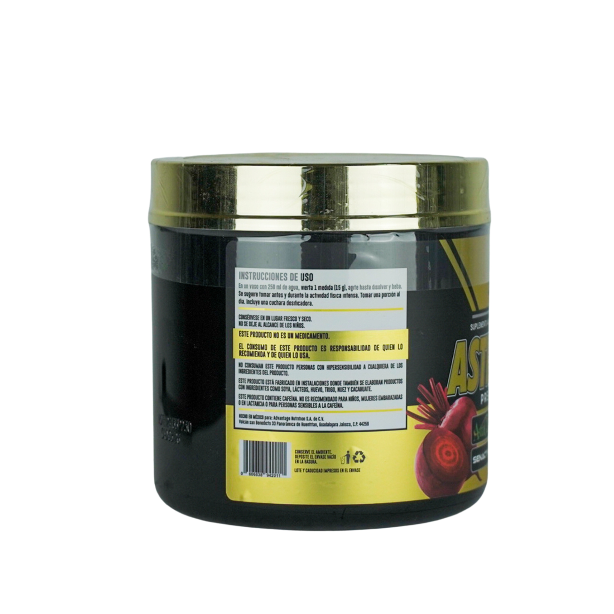 Advance Labs Astra-Nox Pre-Workout | Sabor Gomitas |  Con AstraGin, Senactiv y Betabel