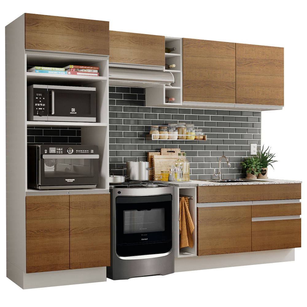 Cocina Integral Completa Modular Madesa Glamy 270cm MM 01.