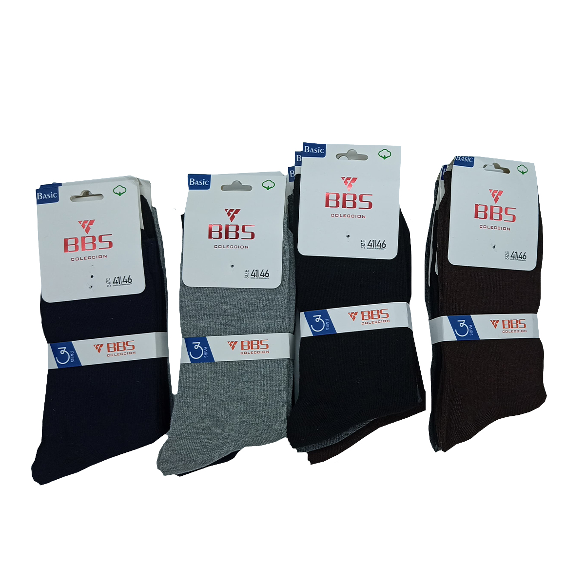 Paquete 12 pares calceta caballero unitalla tipo negocios colores lisos
