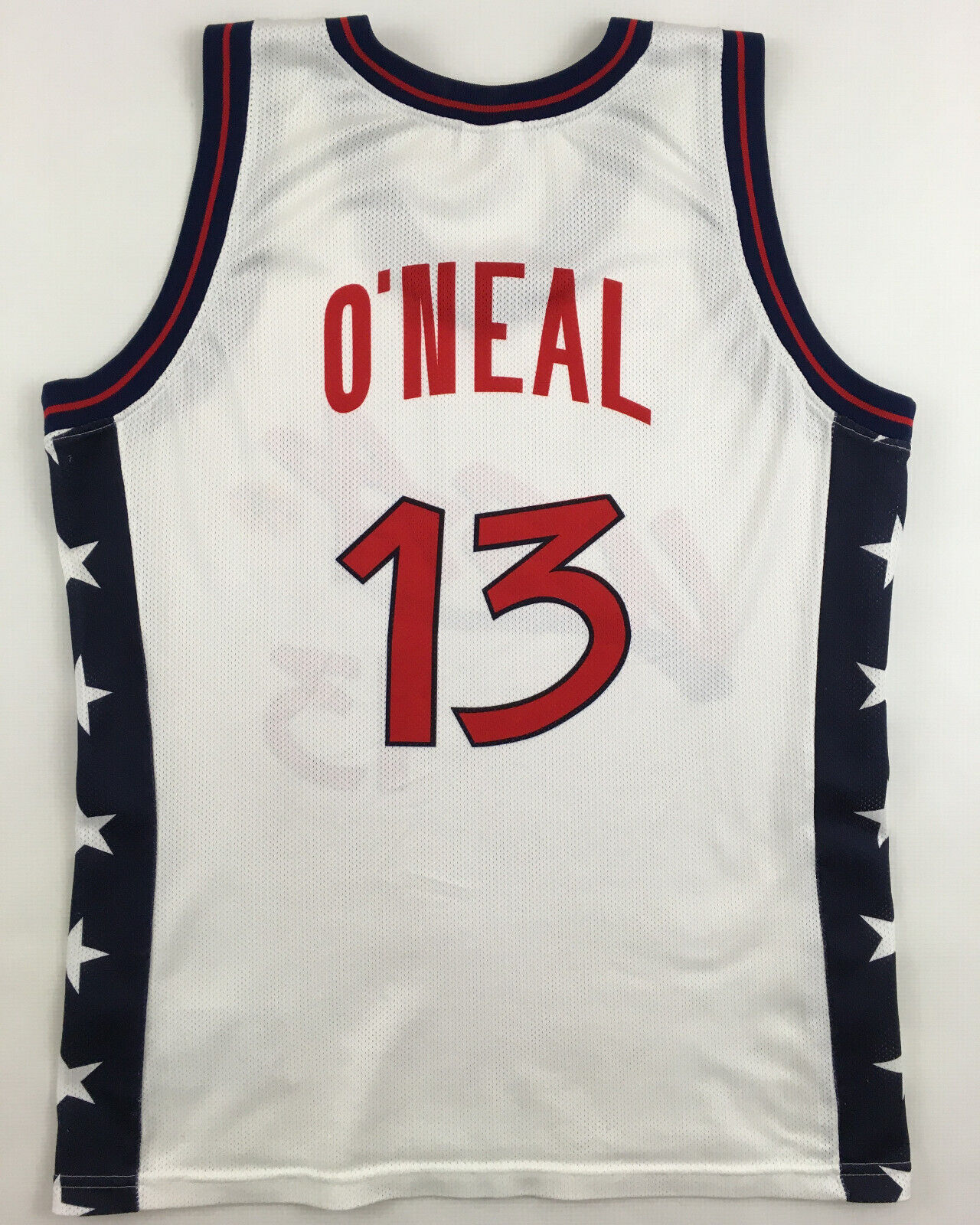 Nuevo! Jersey Basketball Dream Team Estados Unidos USA 1996 BORDADO Azul Shaq Oneal 13 Talla M.