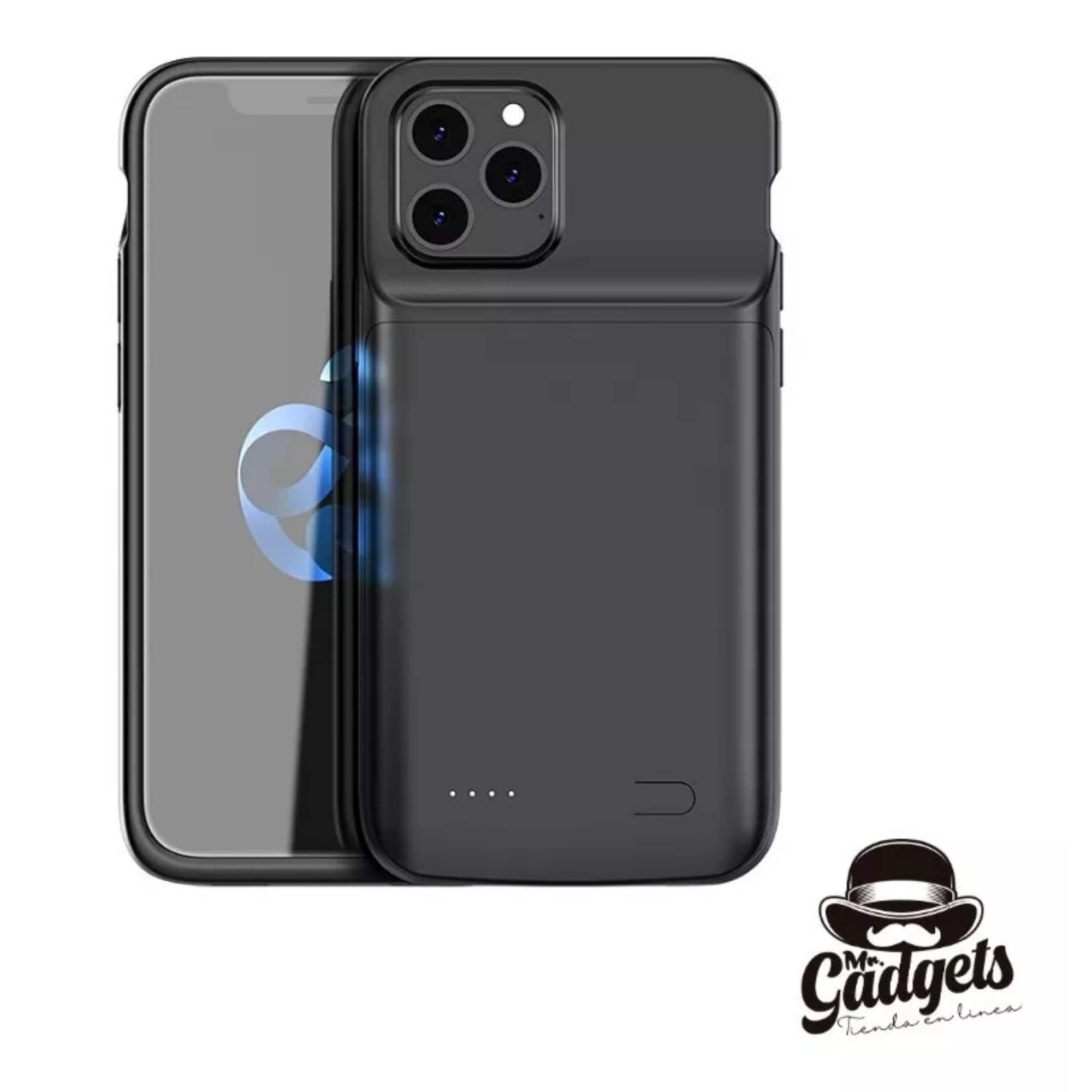 Funda Cargador Powerbank 6500 mah Para iPhone 11 Pro Max Proteccion 2 en 1 Funda cargadora Delgada, Portatil, Recargable