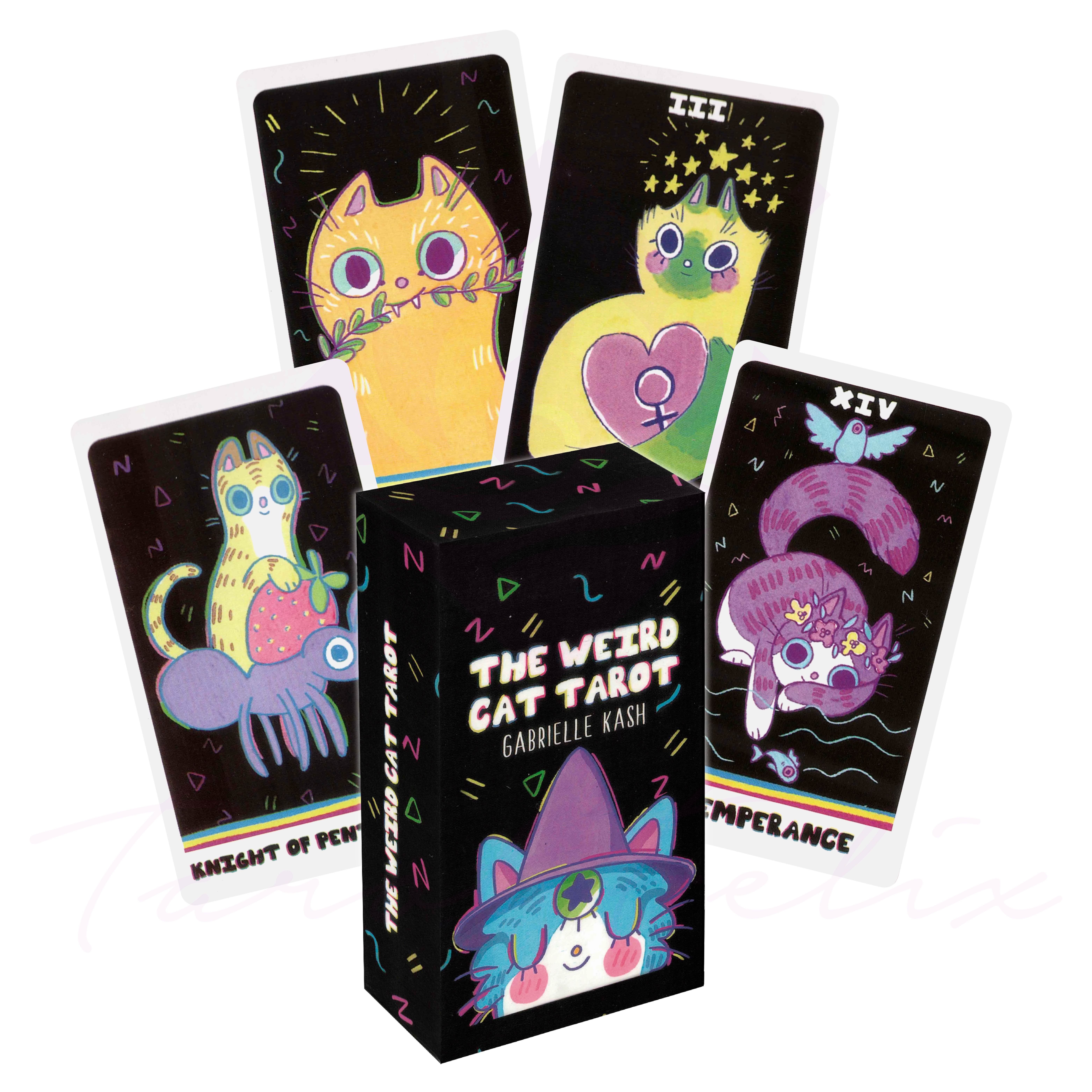 Tarot Gatos Raros Baraja Weird Cat Unico y Divertido.