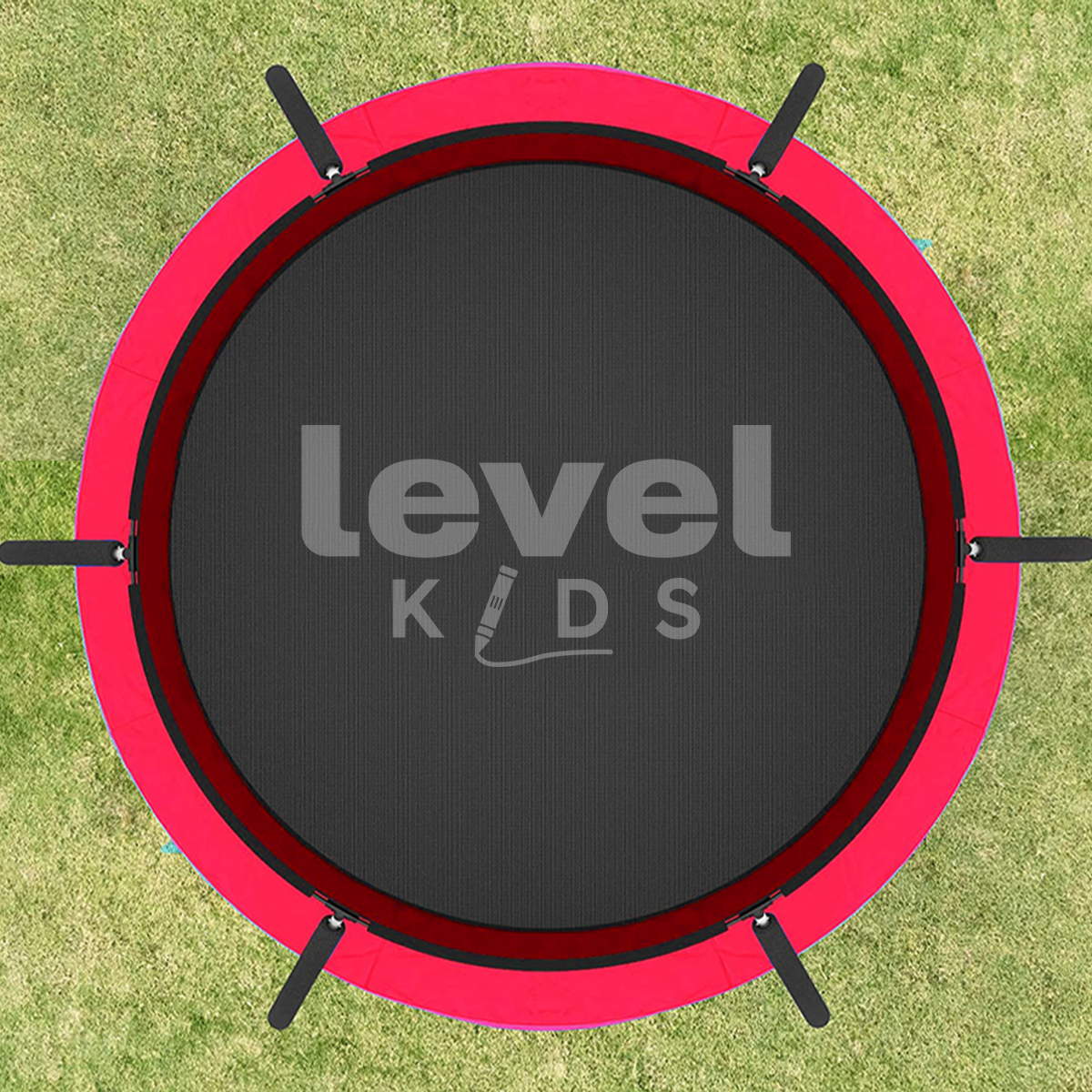 Trampolín Level Kids Pumpkin 14 ft Rojo.