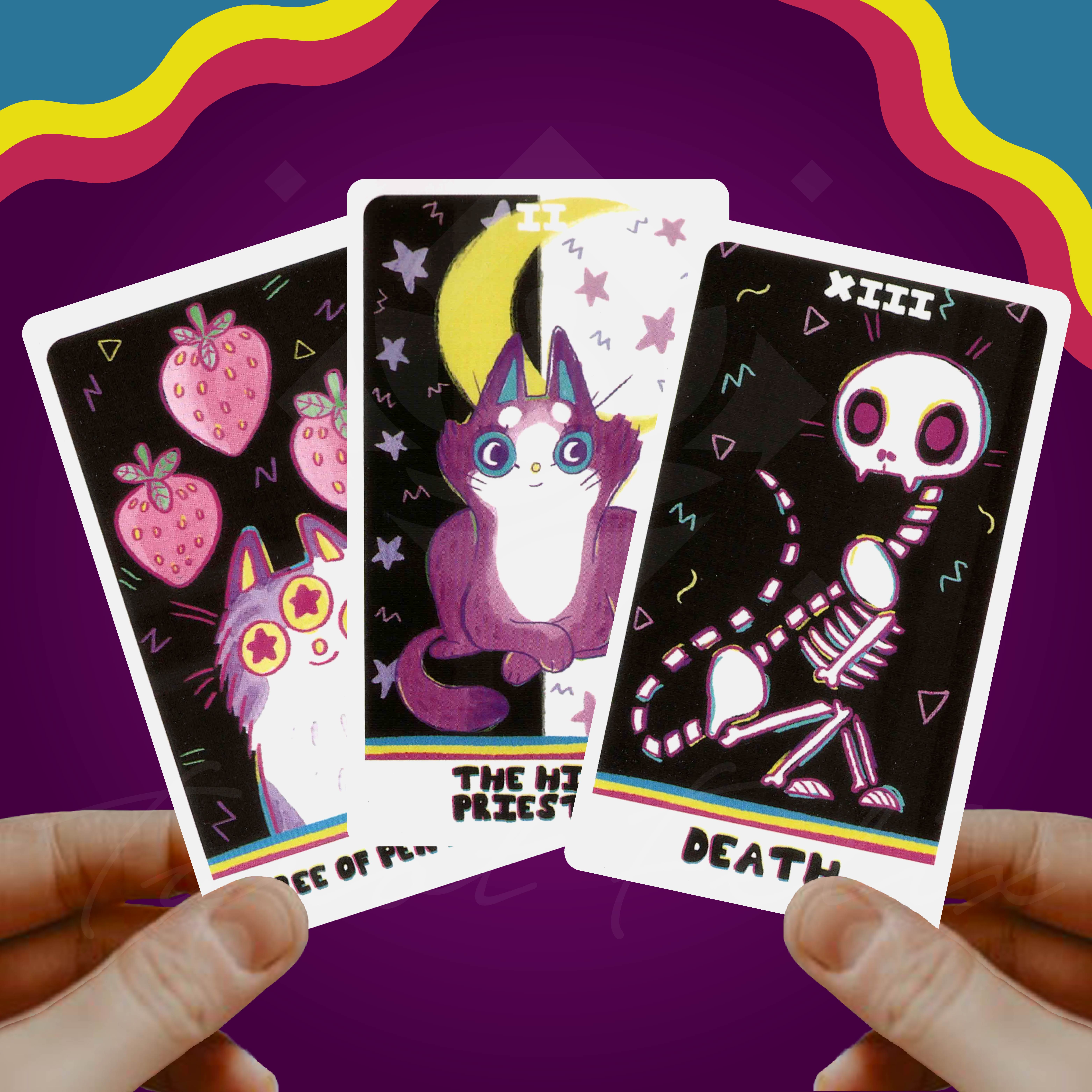 Tarot Gatos Raros Baraja Weird Cat Unico y Divertido.