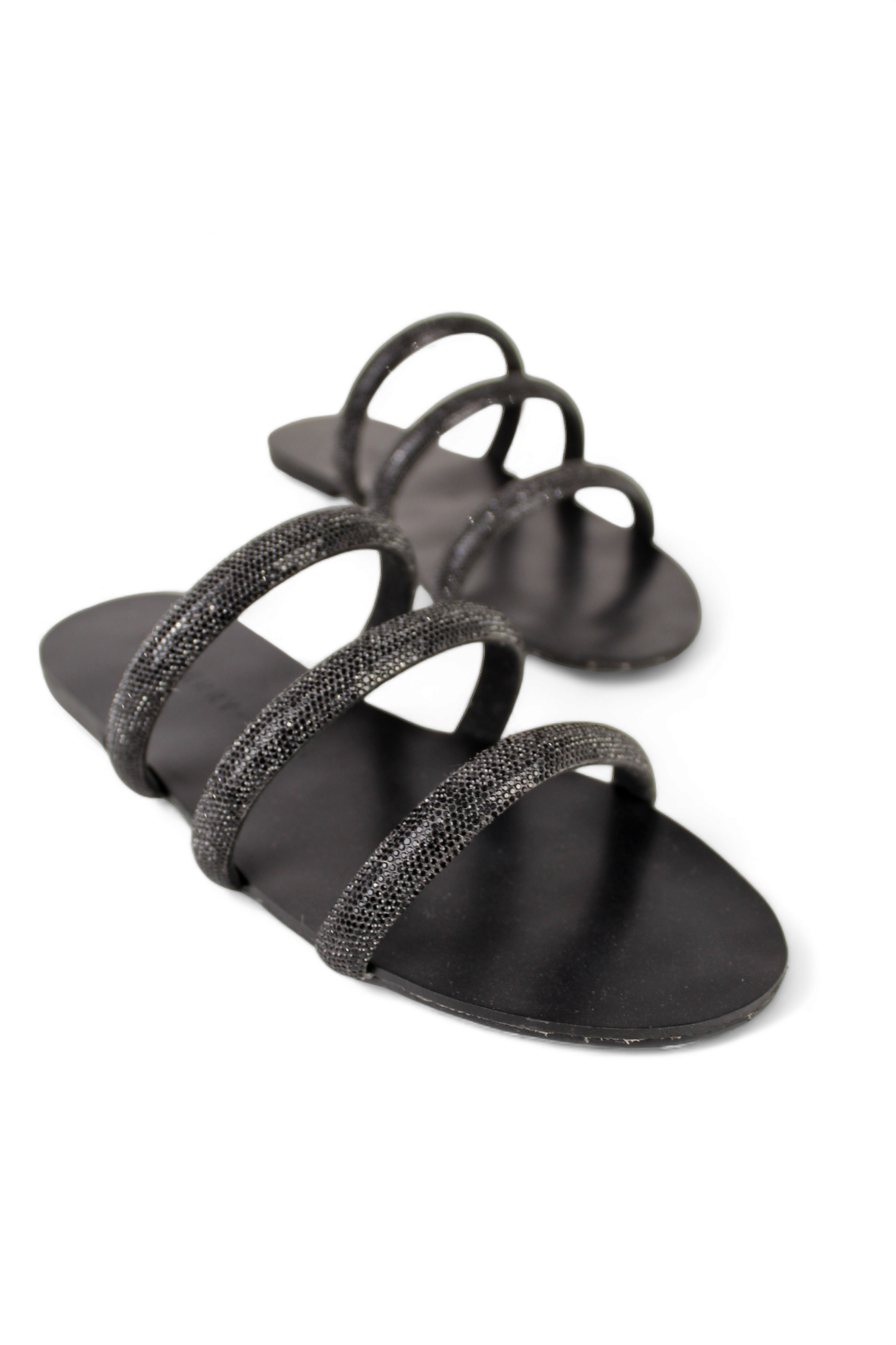 SANDALIA TRIPLE TIRA BRILLOS PREMIUM BERRY 7358.
