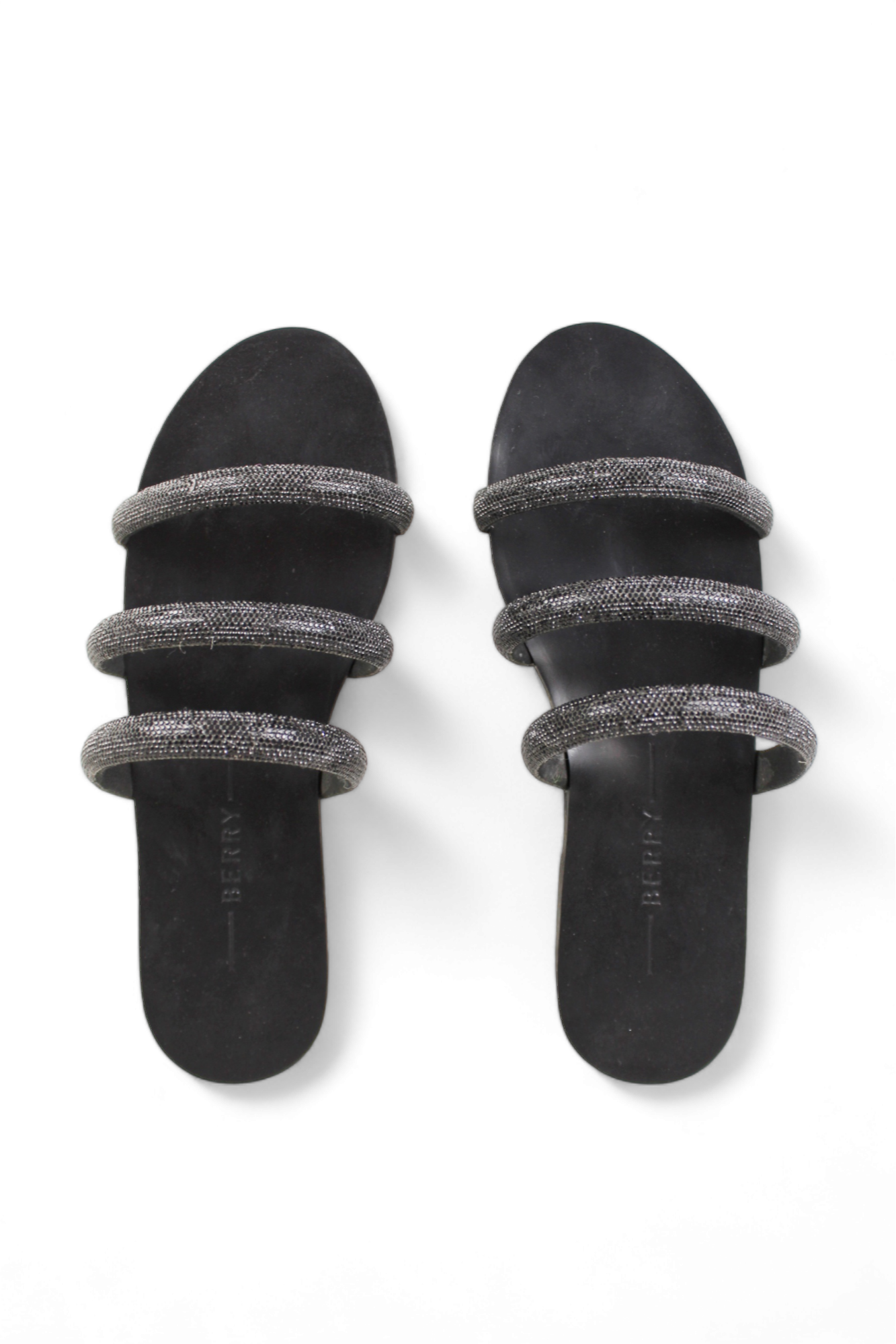 SANDALIA TRIPLE TIRA BRILLOS PREMIUM BERRY 7358.