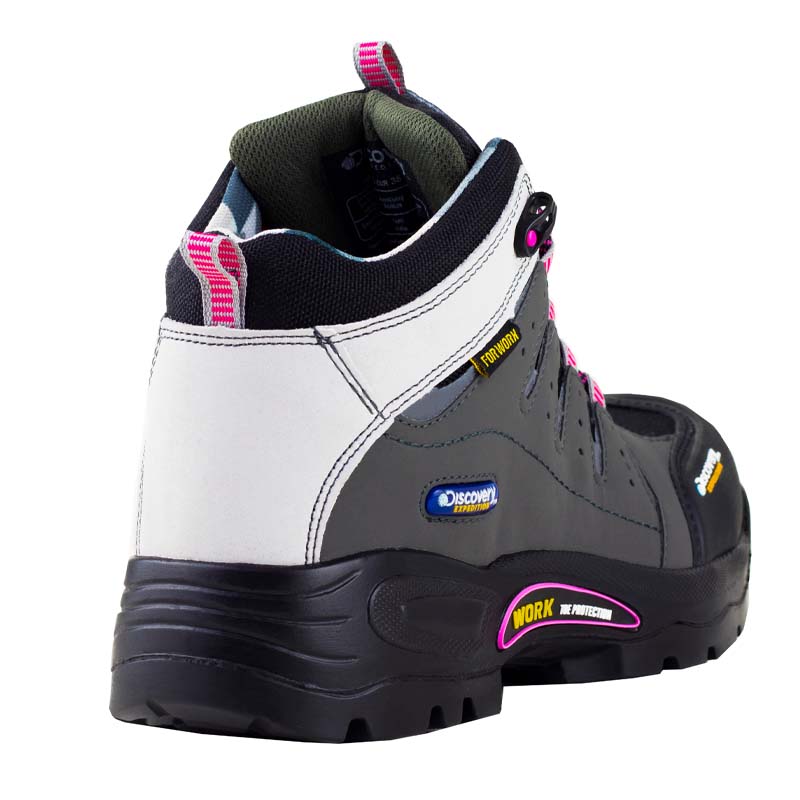 Bota Industrial Mujer Casco Policarbonato Discovery Blackwood 1958 Nob. Gris.