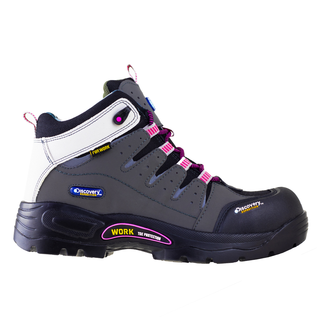 Bota Industrial Mujer Casco Policarbonato Discovery Blackwood 1958 Nob. Gris.