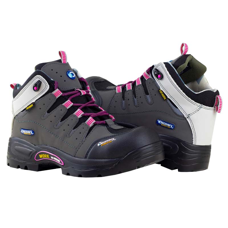 Bota Industrial Mujer Casco Policarbonato Discovery Blackwood 1958 Nob. Gris.
