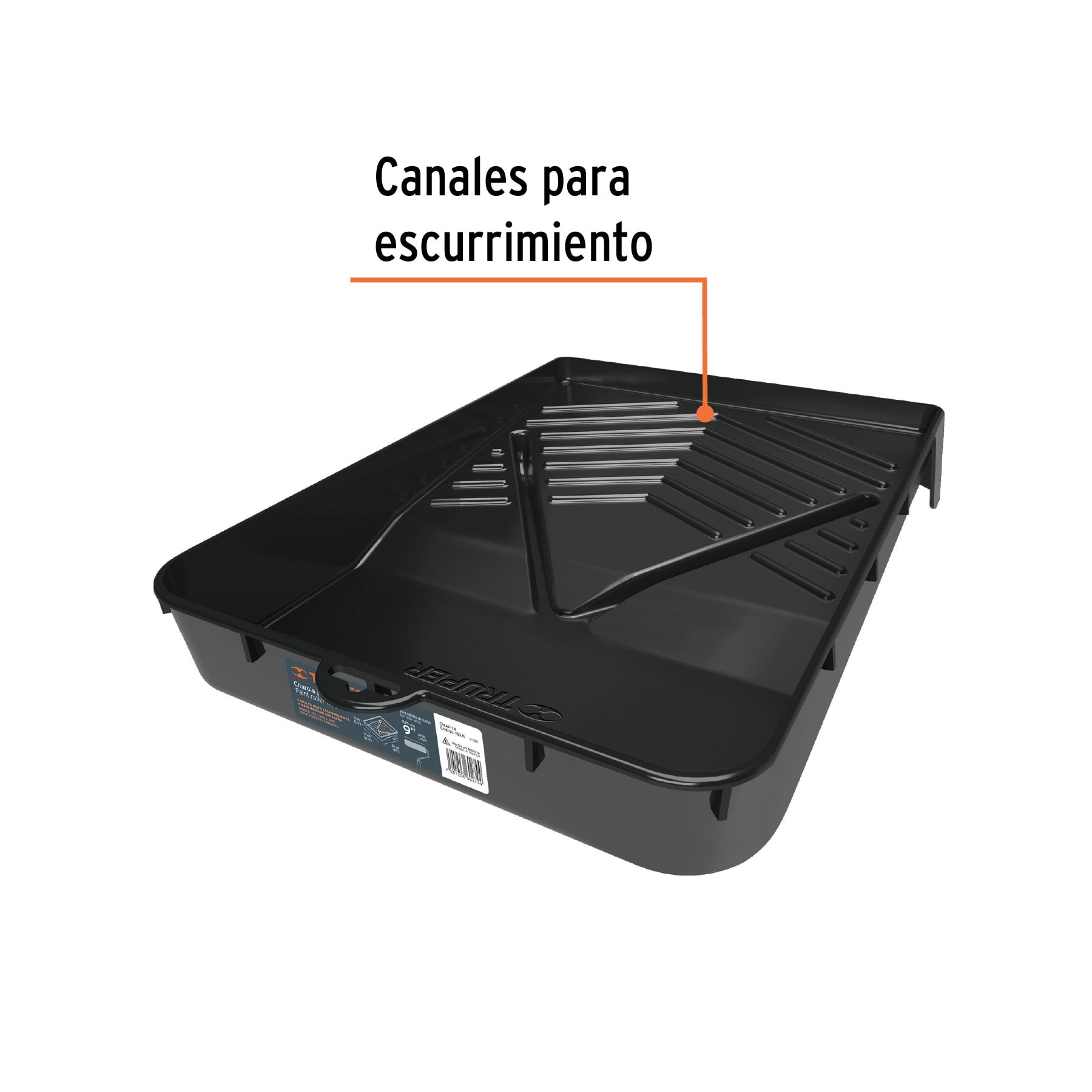 Rodillo para pintar de 9 pulgadas maneral y charola.