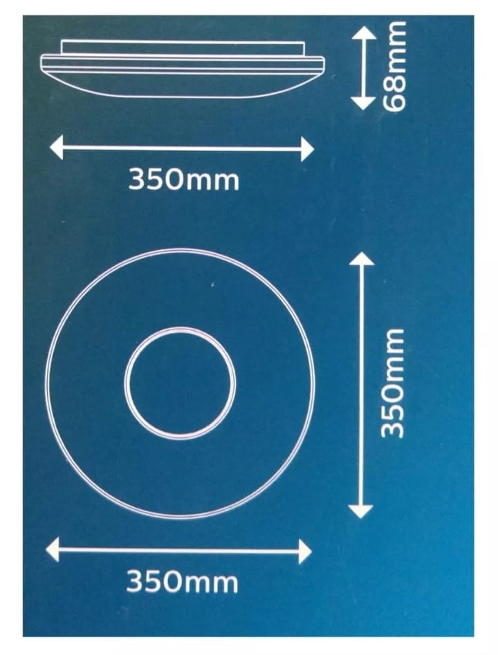Lámpara De Techo Philips Cl204 Redondo - Luz Fría 17w Color.