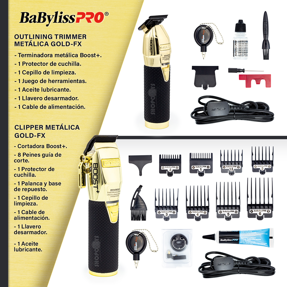 Combo Babylisspro Cortadora Y Terminadora Gold Profesional