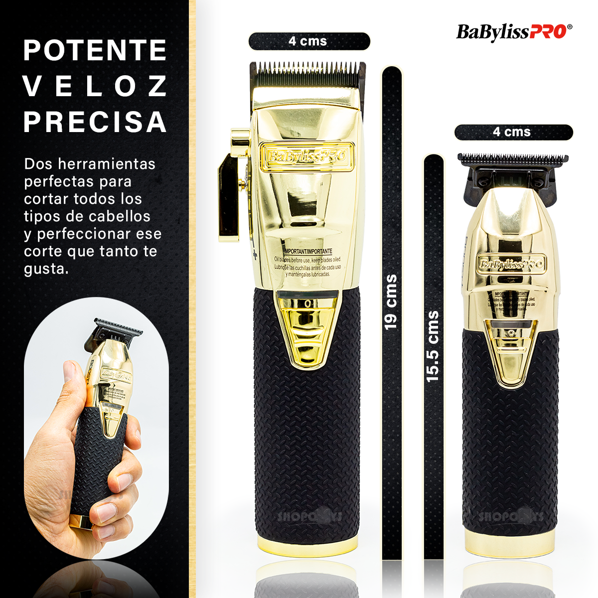 Combo Babylisspro Cortadora Y Terminadora Gold Profesional