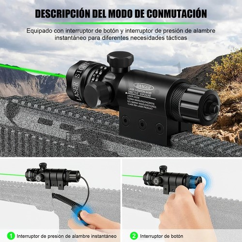 Apuntador Láser Verde Tactico Montura Para Riel 800m.