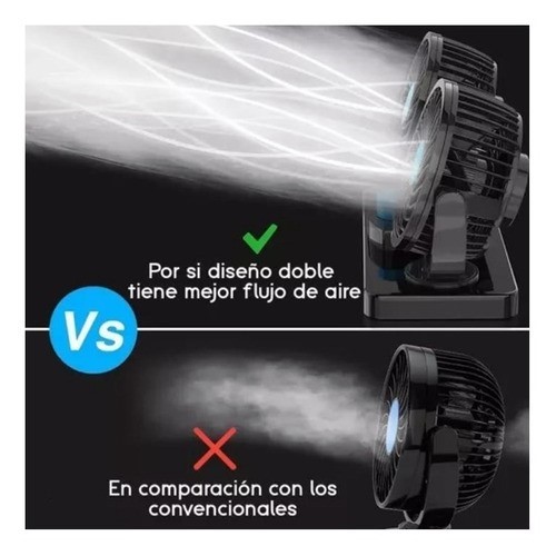 Ventilador Para Auto Carro Coche 360 Grados Doble 12v.