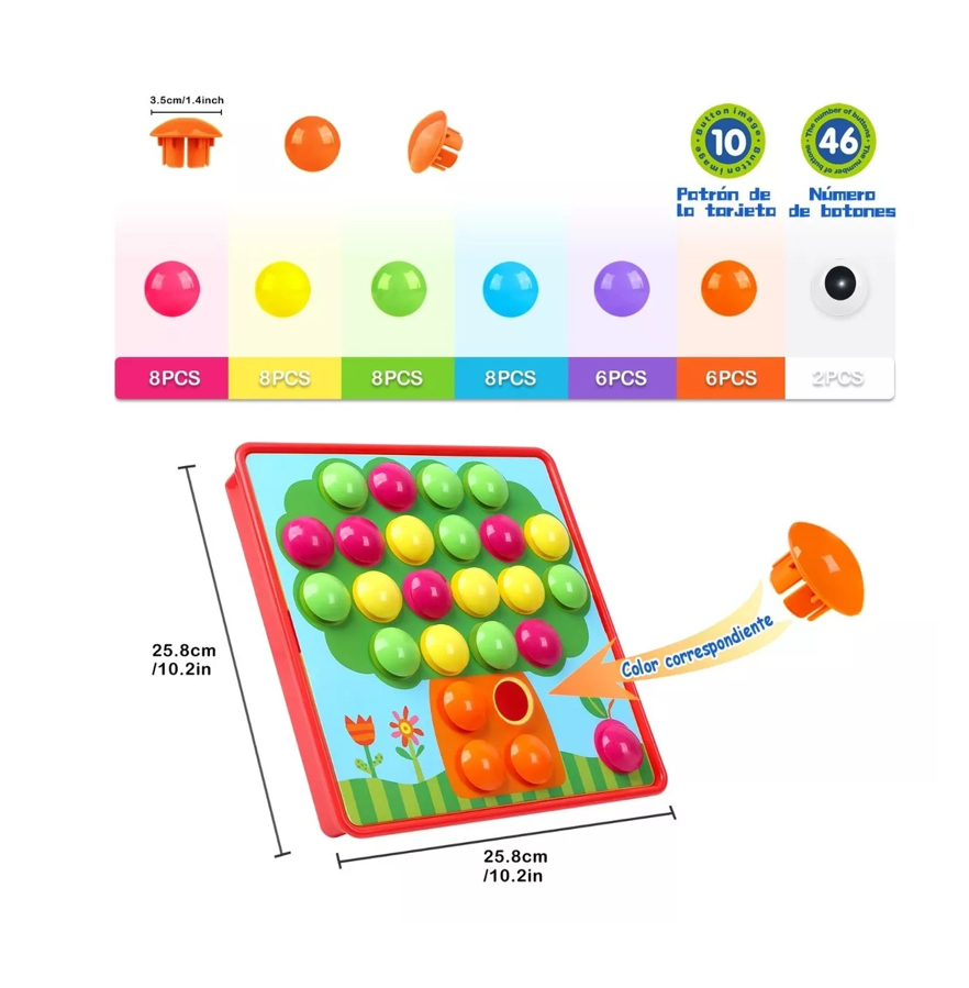 Juguetes De Rompecabezas 3d Con Clavos De Setas Para Niños.