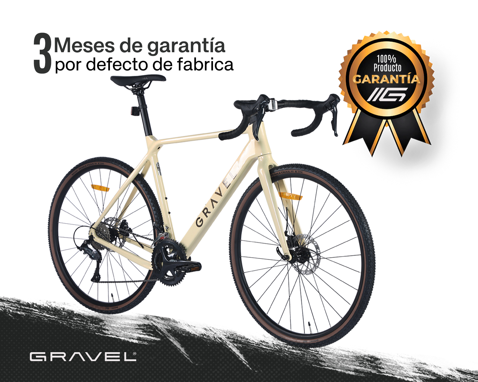 BICICLETA DE GRAVEL TUCSON R700 51 BEIGE.