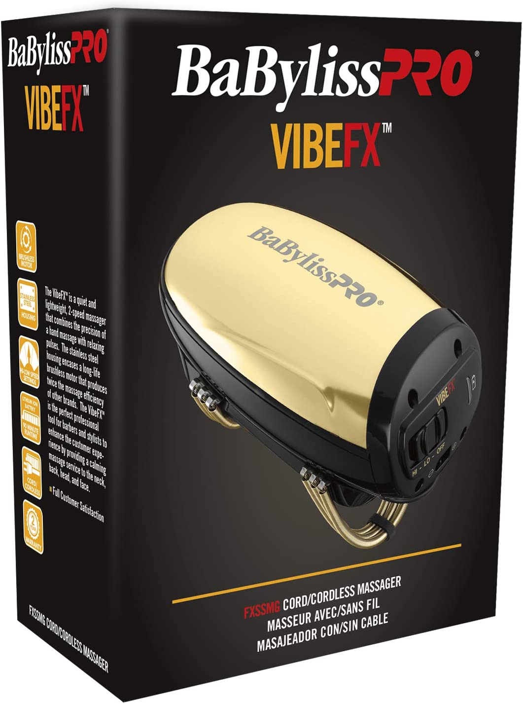 Masajeador Babyliss Pro Vibefx Cable Inalambrico