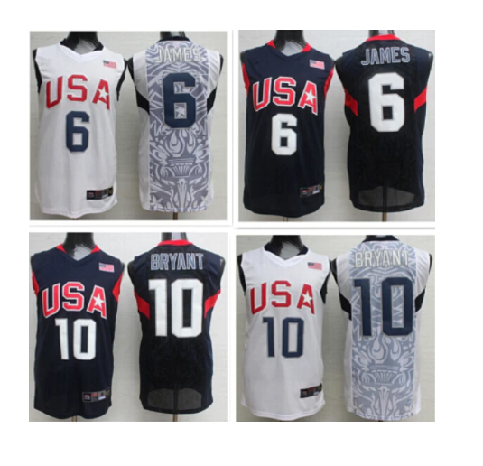 Nuevo! Jersey Basketball Dream Team Estados Unidos USA 2000 BORDADO Blanco Lebron James 6 Talla M.