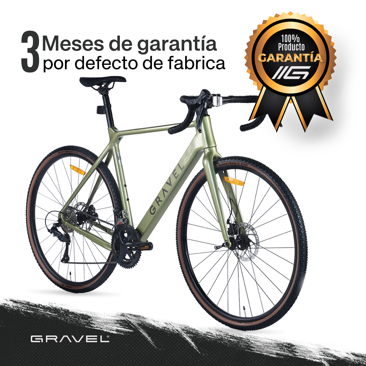 BICICLETA DE GRAVEL TUCSON R700 47 VERDE.