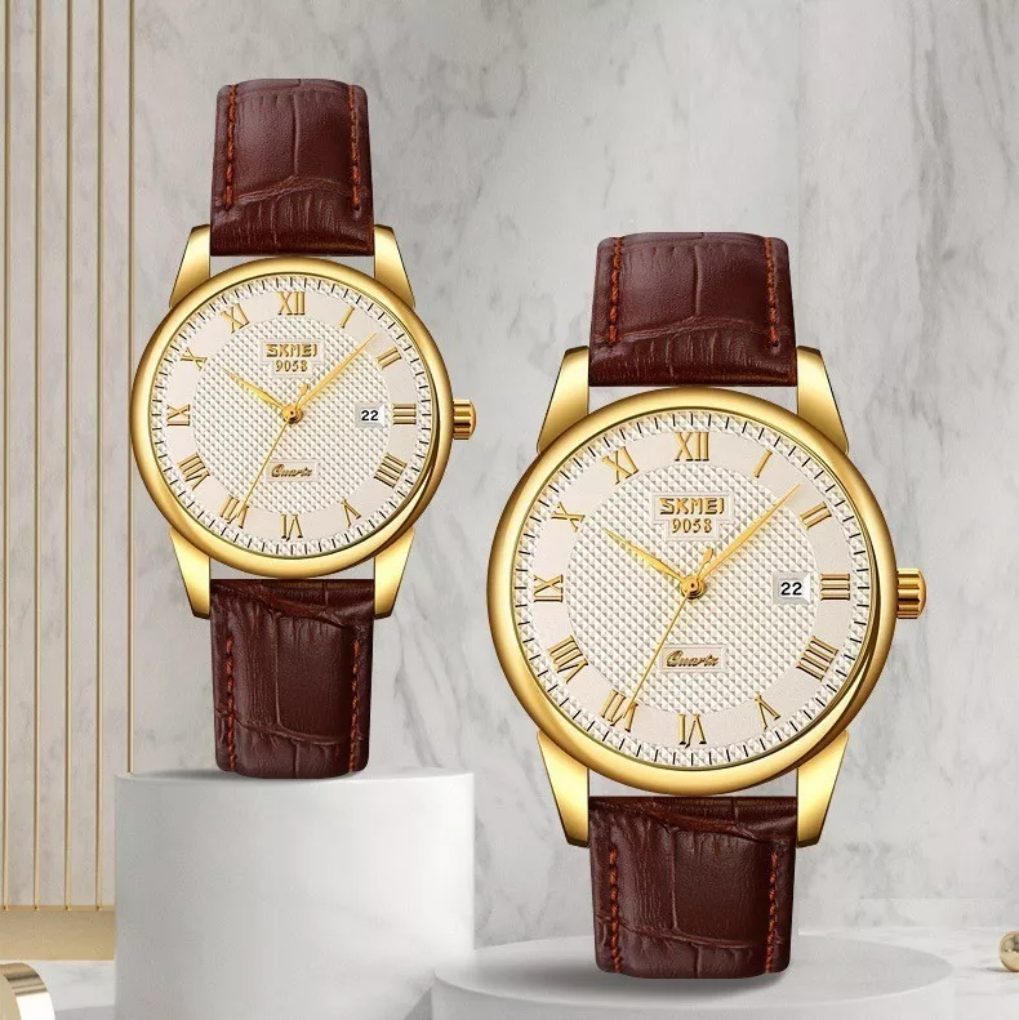 Reloj Original Para Hombre Elegante Negocios Correa De Cuero.