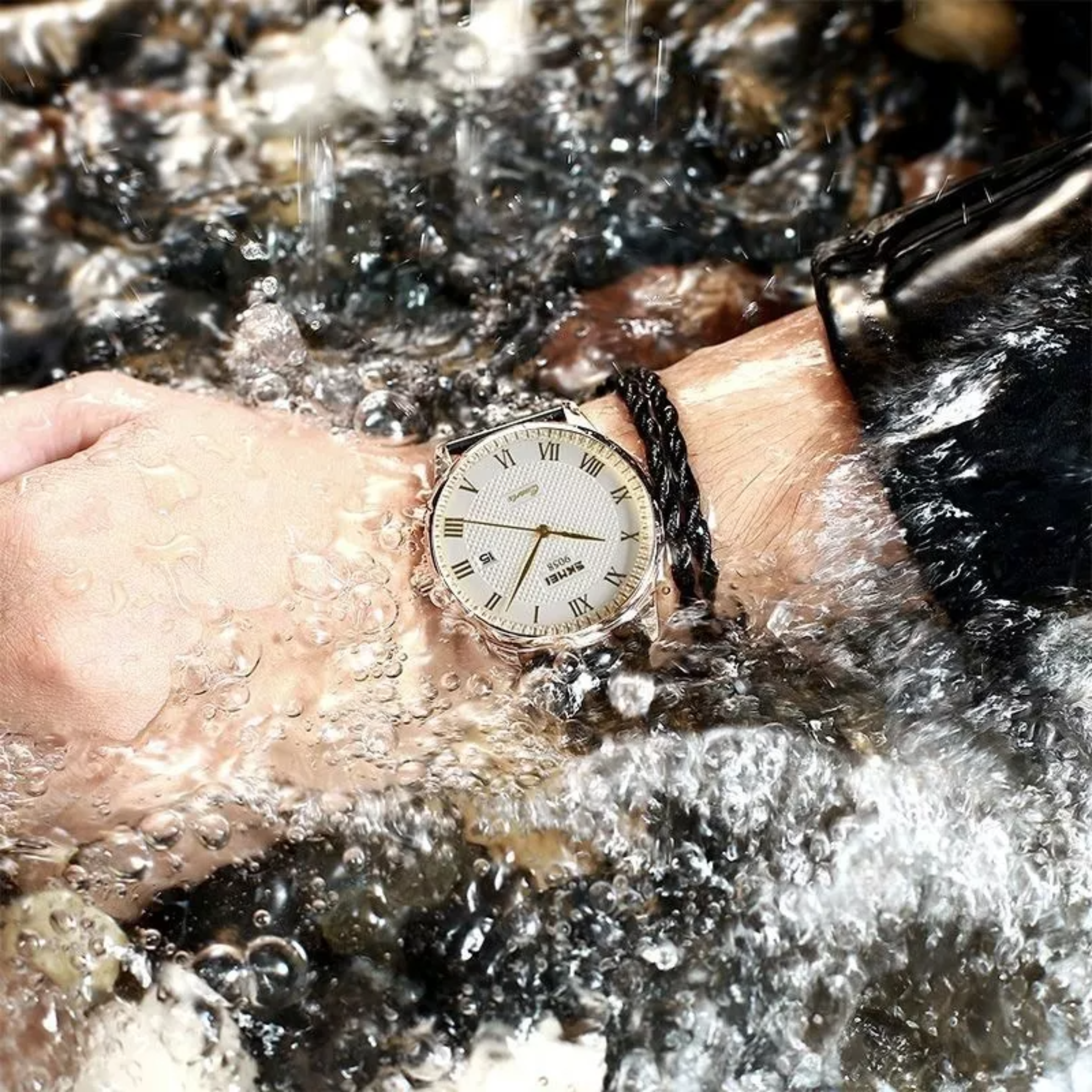 Reloj Original Para Hombre Elegante Negocios Correa De Cuero.