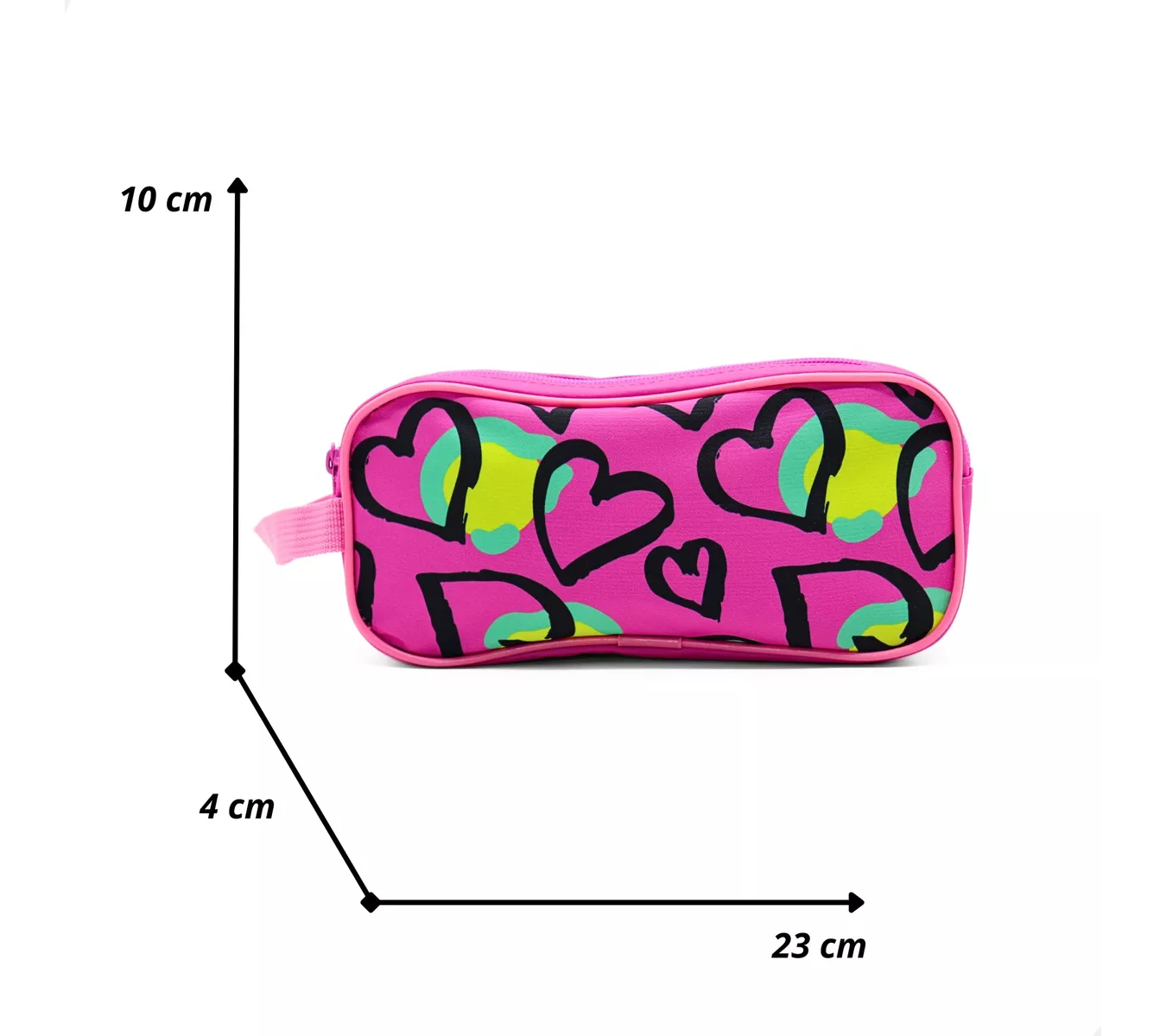 ml Mochila Escolar Kids Scratch Hearts Set Completo De 5 Piezas Backpack De Rueditas Y Porta Lunch Fucsia.