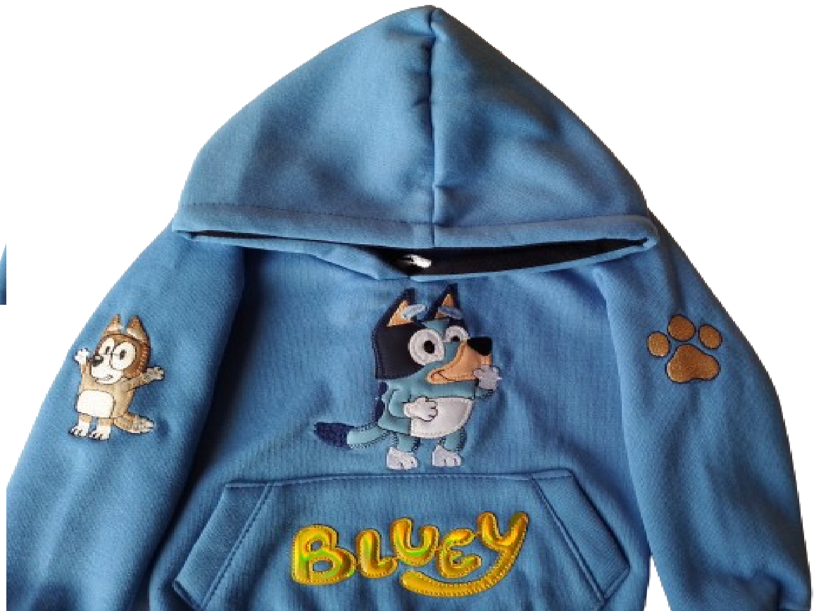 conjunto pants felpa bordado bluey niño niña bebes 