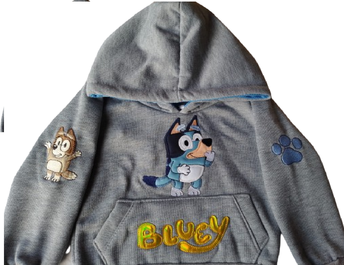 conjunto pants felpa bordado bluey niño niña bebes 