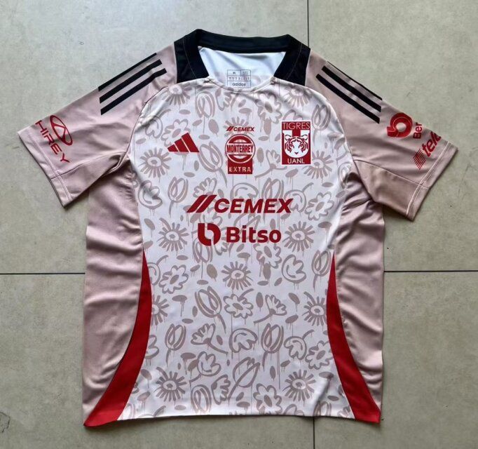 Nuevo! Jersey Tigres UANL Nuevo Leon 2024 Edicion Especial Dia de la Tierra Cafe Talla L.